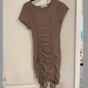 O.VIANCA Brown Tight String Mini Dress